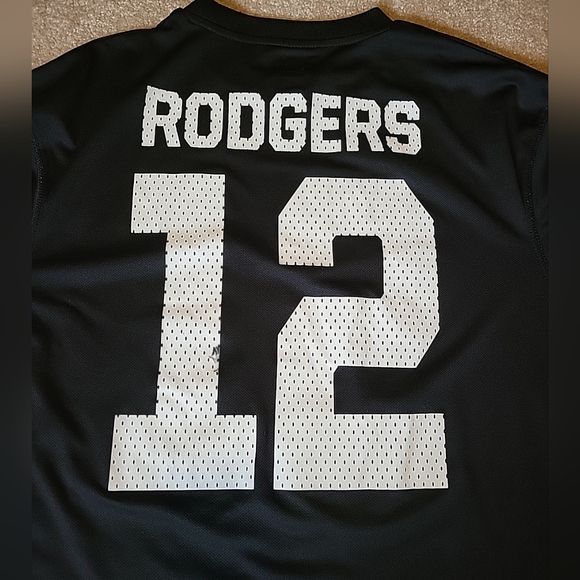 NFL Green Bay Packers Rodgers #12 Jersey Team T-Shirt Size Men's large black whi - Picture 7 of 9